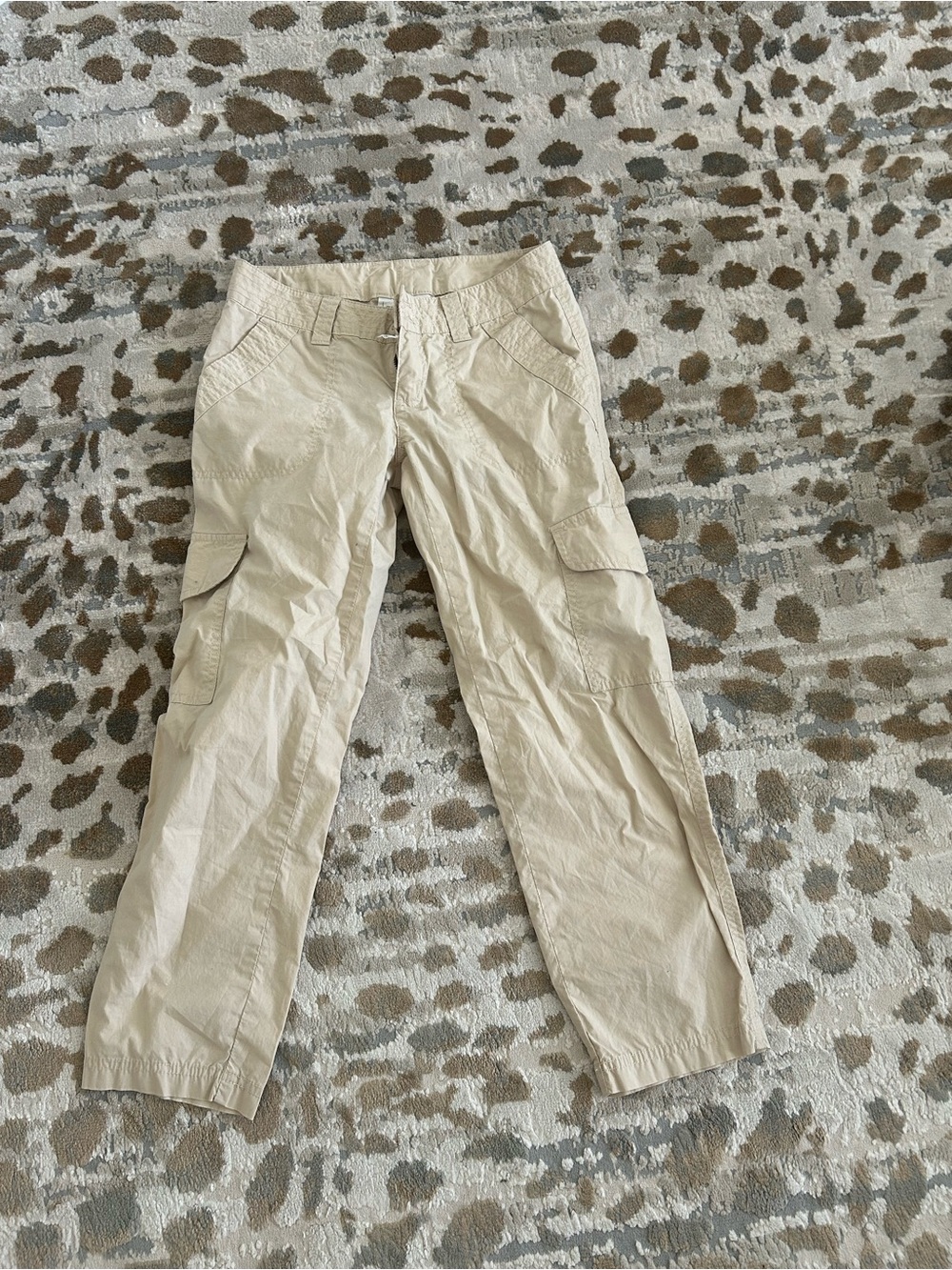 LONDONJEAN WOMENS Cargo Pants - Light Beige Utility Trousers